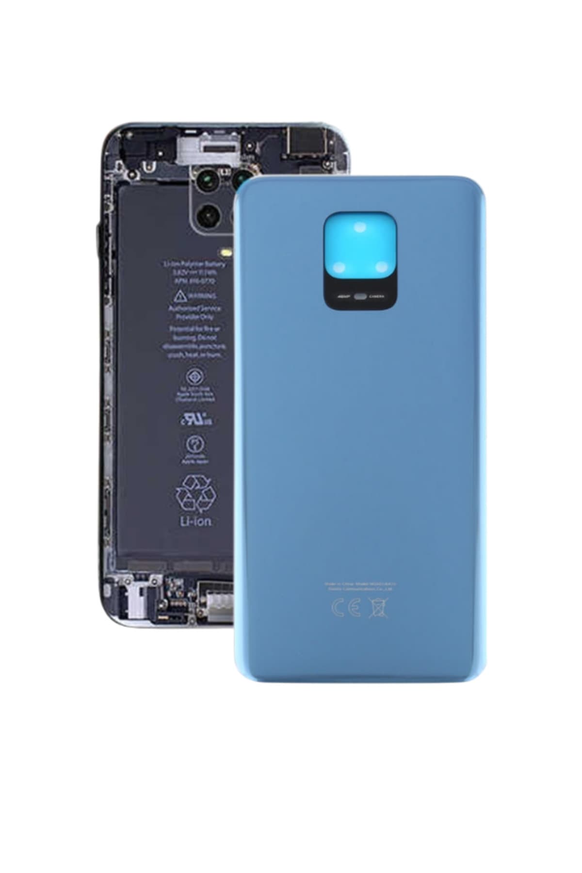 Xiaomi Uyumlu Redmi Note 9 Pro Arka Pil Batarya Kapağı Cam M2003j6a1l Füme